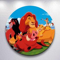 Capas Painel Estampa Desenho Simba Leão Rei Redondo Grande ou Mini Estampa Colorida Capas Painel Estampa Desenho Simba Leão Rei Redondo Grande ou Mini Estampa Colorida