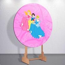 Capas Painel Festa Infantil Menina Princesas Painel Redondo Grande ou Mini Estampa Colorida