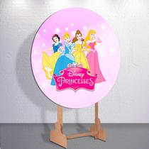 Capas Painel Festa Infantil Menina Princesas Painel Redondo Grande ou Mini Estampa Colorida