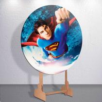Capas Painel Festa Tema Super Heroi Man Painel Redondo Grande ou Mini Estampa Colorida
