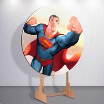 Capas Painel Festa Tema Super Heroi Man Painel Redondo Grande ou Mini Estampa Colorida