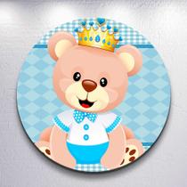 Capas Painel Grande e Mini Painel Redondo Festa Infantil Ursinho Menino Branco Azul Zig Zag Decora Capas Painel Grande e Mini Painel Redondo Festa Infantil Ursinho Menino Branco Azul Zig Zag Decora