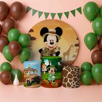 Capas Painel Redondo Cilindro Mickey Safari Capas Painel Redondo Cilindro Mickey Safari