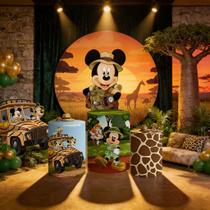 Capas Painel Redondo Cilindros Decoração Mickey