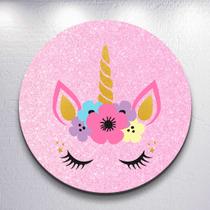 Capas Painel Sublimadas Redondo Para Festa Infantil Estilo Unicórnio Mágico E Pónei Veste Fácil Tama