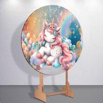 Capas Painel Sublimadas Redondo Para Festa Infantil Estilo Unicórnio Mágico E Pónei Veste Fácil Tama Capas Painel Sublimadas Redondo Para Festa Infantil Estilo Unicórnio Mágico E Pónei Veste Fácil Tama