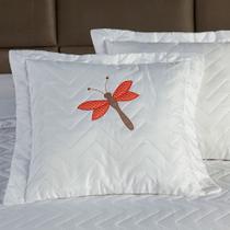 Capas Para Almofada Com Zíper Libélula Desenho Bordado Kit 2 Pçs Decorativas Tecido Matelado 45x45cm Capas Para Almofada Com Zíper Libélula Desenho Bordado Kit 2 Pçs Decorativas Tecido Matelado 45x45cm