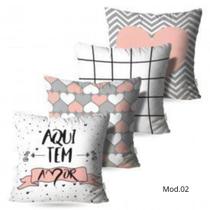 Capas Para Almofada Decorativa 40x40 Para Sofá Kit Com 04 Un. Capas Para Almofada Decorativa 40x40 Para Sofá Kit Com 04 Un.