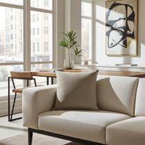 Capas para Almofadas 40x40 Tecido Algodão Cor Bege Escuro - Nallu Decor Capas para Almofadas 40x40 Tecido Algodão Cor Bege Escuro - Nallu Decor