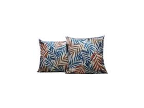 Capas para Almofadas 40x40 Tecido Veludo Estampa Folhas Cor Cobre Conjunto 2 Peças - Nallu Decor