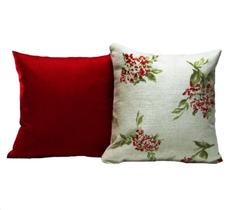 Capas para Almofadas 60x60 Estampa Floral Conjunto 2 peças - Nallu Decor Capas para Almofadas 60x60 Estampa Floral Conjunto 2 peças - Nallu Decor
