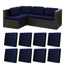 Capas para almofadas externas BIETYONE 8 peças azul-marinho Capas para almofadas externas BIETYONE 8 peças azul-marinho
