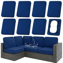 Capas para Almofadas Externas hyha Impermeáveis e Resistentes a UV 8 Peças Azul Marinho Capas para Almofadas Externas hyha Impermeáveis e Resistentes a UV 8 Peças Azul Marinho