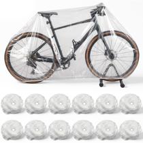 Capas para bicicleta BBTO 220x120 cm transparentes impermeáveis, 12 unidades