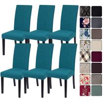 Capas para Cadeira de Jantar SearChi Teal - Conjunto com 6 Peças Capas para Cadeira de Jantar SearChi Teal - Conjunto com 6 Peças