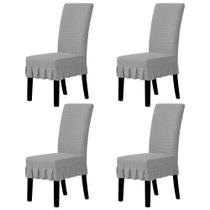 Capas para cadeiras de jantar Easy-Going Stretch Parsons, 4 peças, cinza Capas para cadeiras de jantar Easy-Going Stretch Parsons, 4 peças, cinza