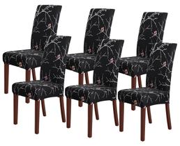 Capas para cadeiras de jantar FORCHEER Winter Floral Stretch Set 6