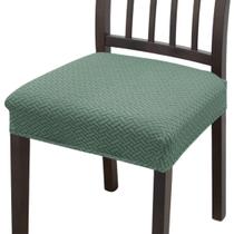 Capas para cadeiras de jantar FUANGUI Stretch Jacquard verde escuro (6)