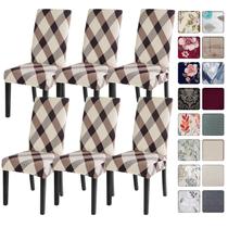 Capas para cadeiras de jantar Searchi Set of 6 Lattice Stretch Capas para cadeiras de jantar Searchi Set of 6 Lattice Stretch