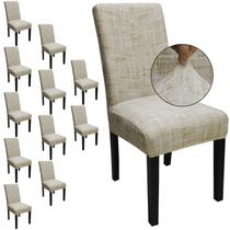 Capas para cadeiras de sala de jantar Keyroal, conjunto de estampas de 12 listras Capas para cadeiras de sala de jantar Keyroal, conjunto de estampas de 12 listras