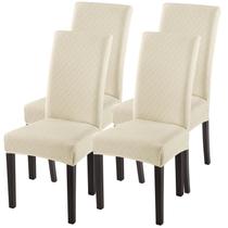 Capas para cadeiras de sala de jantar SearChi Stretch, conjunto de 4 bege Capas para cadeiras de sala de jantar SearChi Stretch, conjunto de 4 bege