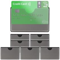 Capas para cartões fouraces com bloqueio RFID, 8 peças, protetor Capas para cartões fouraces com bloqueio RFID, 8 peças, protetor