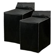 Capas para lavadora e secadora Aksipo, pacote com 2 unidades, impermeáveis, pretas Capas para lavadora e secadora Aksipo, pacote com 2 unidades, impermeáveis, pretas
