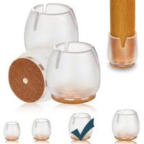 Capas para pernas de cadeira godehone 32 peças de silicone e almofada de feltro