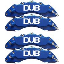 Capas para Pinça de freio Kit 4 Peças 24cm Azul Escrita Branca Esportiva Dub