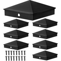 Capas para postes de cerca Dunzy de alumínio 10 x 10 cm pretas, kit com 4 unidades Capas para postes de cerca Dunzy de alumínio 10 x 10 cm pretas, kit com 4 unidades