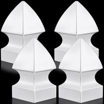 Capas para postes de cerca Lothee em PVC vinílico 9 x 9 cm, 4 peças, branco
