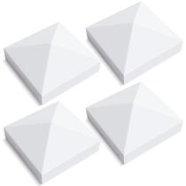 Capas para postes de cerca VIVIDA 10 x 10 cm em PVC branco, formato pirâmide, 4 unidades