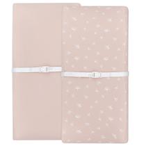 Capas para trocadores Ely's & Co., pacote com 2 unidades, 100% algodão jérsei Capas para trocadores Ely's & Co., pacote com 2 unidades, 100% algodão jérsei