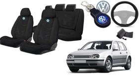Capas Personalizadas para Bancos do Golf 2000-2006 + Volante e Chaveiro VW