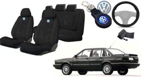 Capas Premium para Bancos do Santana 94-06 + Volante Personalizado + Chaveiro Volkswagen