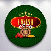 Capas Sublimada Redondo Cassino Painel 50x50 Festa Aposta Temática Mini 150x150 Jogo Decoração