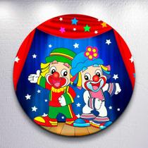 Capas Sublimadas Redondo Para Painel Infantil Palhaço Colorido Festa Mini Ou Grande Tamanhos