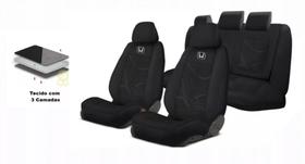 Capas Tecido Personalizado Assentos Honda Fit 03-08 + Volante + Chaveiro