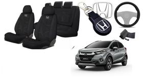 Capas Tecido Personalizado Honda WRV 15-24 + Volante + Chaveiro Capas Tecido Personalizado Honda WRV 15-24 + Volante + Chaveiro