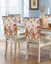 Capas traseiras de cadeira Gsypo Christmas Gingerbread Man Candy Xmas