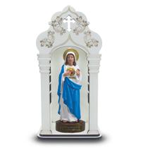 Capela 34 cm com Imagem do Sagrado Coração de Maria Inquebrá - Procade