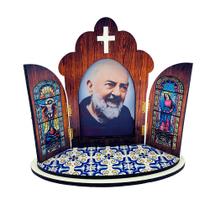 Capela Capelinha Portuguesa Santo Padre Pio MDF - FORNECEDOR 41
