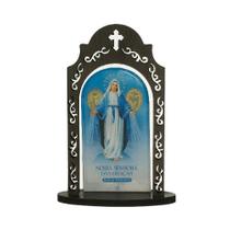 Capela de Nossa Senhora das Graças em MDF e Detalhes Vazados 16cm Capela de Nossa Senhora das Graças em MDF e Detalhes Vazados 16cm