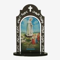 Capela de Nossa Senhora de Fátima em MDF e Detalhes Vazados 16cm