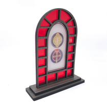 Capela Em Mdf Vitral Medalha De São Bento