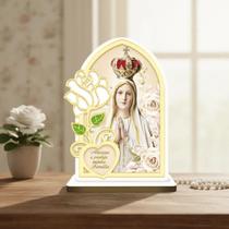 Capela Floral Nossa Senhora De Fátima MDF e Acrílico Capela Floral Nossa Senhora De Fátima MDF e Acrílico