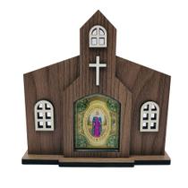 Capela Igreja Nossa Senhora Das Lágrimas com Janela MDF Capela Igreja Nossa Senhora Das Lágrimas com Janela MDF