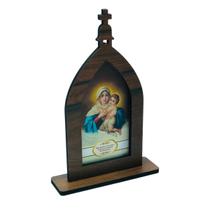 Capela Mãe Rainha com Oração 22 cm Capela Mãe Rainha com Oração 22 cm