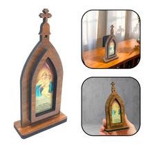Capela Mãe Rainha Schoenstatt Madeira Pequena 14 Cm Capela Mãe Rainha Schoenstatt Madeira Pequena 14 Cm