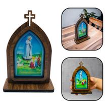 Capela Nossa Senhora de Fátima com Oração 15 Cm Capela Nossa Senhora de Fátima com Oração 15 Cm